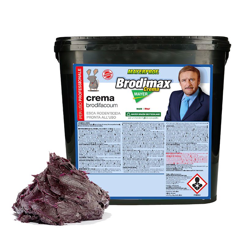 BRODIMAX FORTE CREMA 5kg ratticida rodenticida topicida contro topi e ratti  – Natural Trade